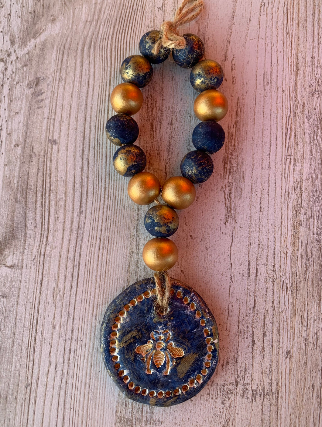 Blessing Beads (Navy Blue) with Bee pendant 🐝