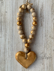Blessing Beads (Eggshell) with Heart