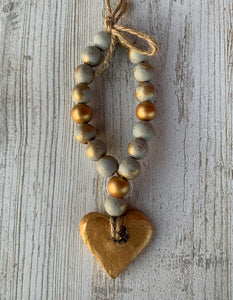 Blessing Beads (Grey) with Heart