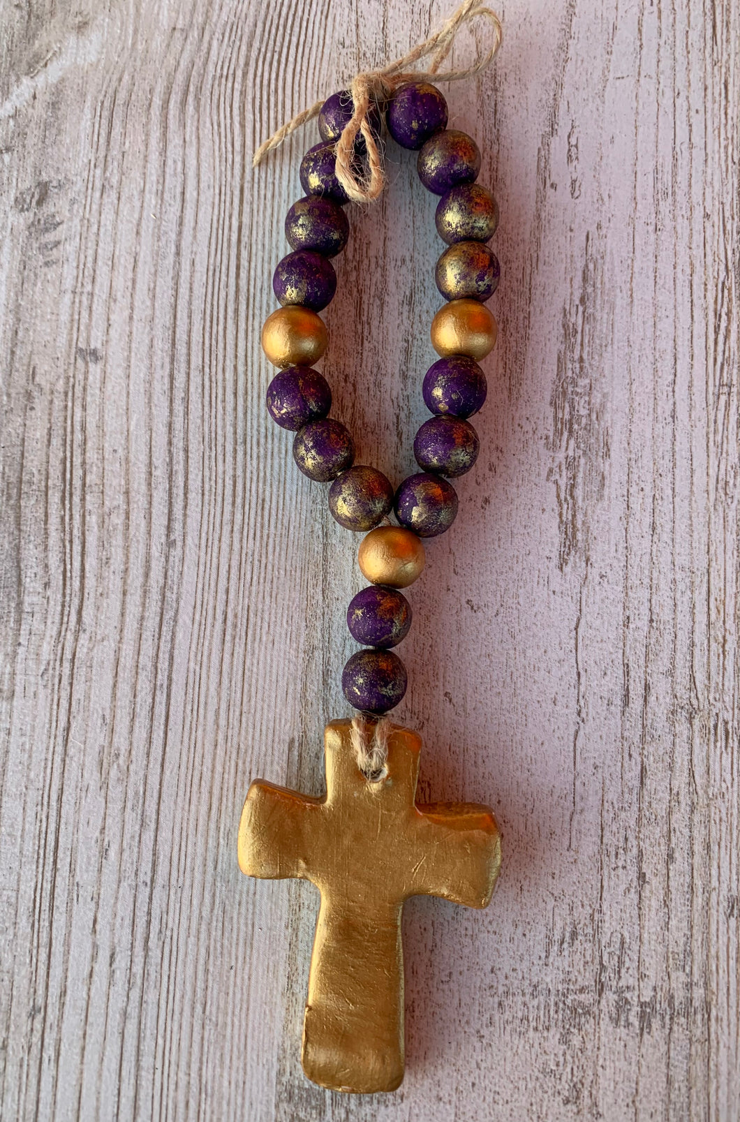 Blessing Beads (Purple) with Cross