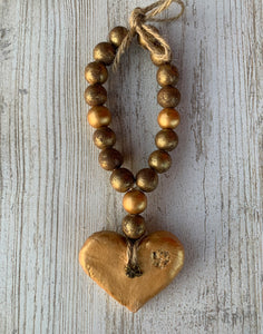 Blessing Beads (Brown) with Heart